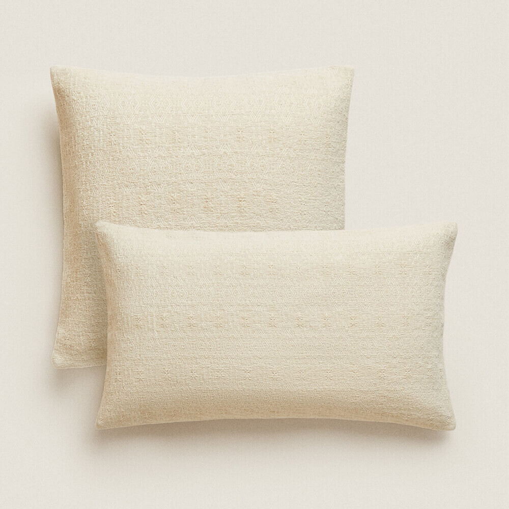 

Чехол для подушки Zara Home Chenille Cushion Cover, бежевый