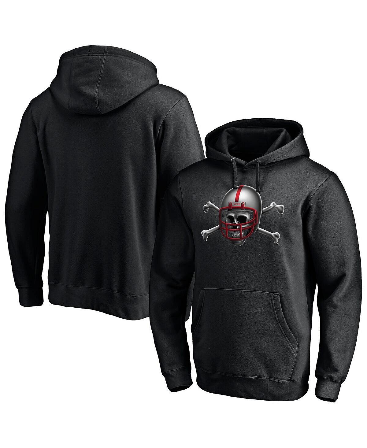 

Мужская черная толстовка с капюшоном nebraska huskers team midnight mascot pullover Fanatics, черный