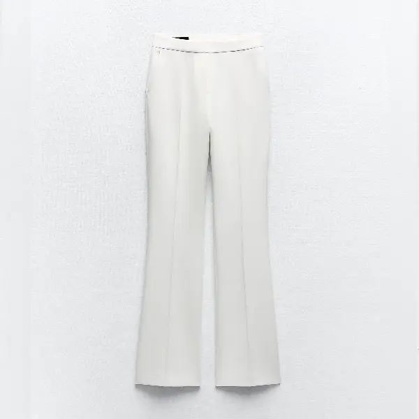 Брюки Zara Full Length Flare, белый