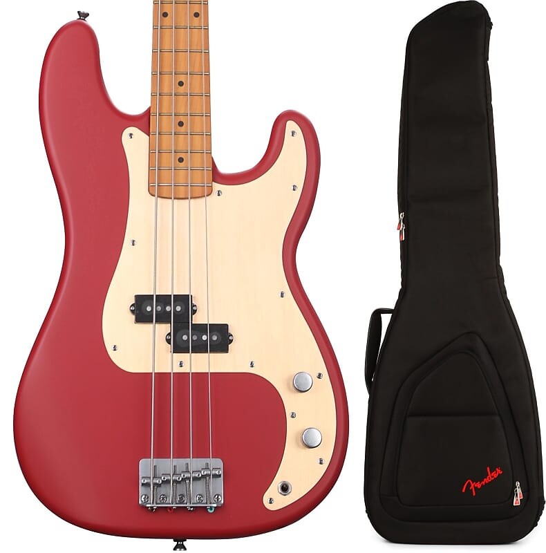 

Squier 40th Anniversary Vintage Edition Precision Bass - Satin Dakota Red Bundle с Fender FB620 Electric Bass Gig Bag - Black Squier + Fender 0379530554=1 0991522406=1