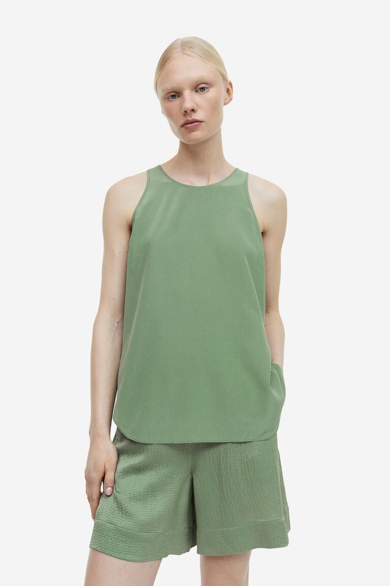 

Шорты из смесового шелка H&M, зеленый