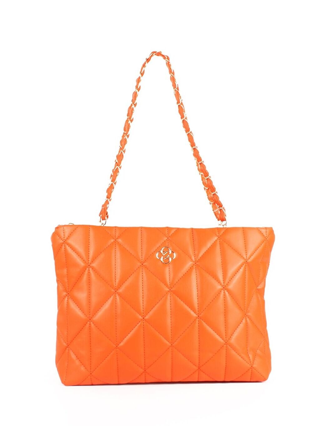 

Кожаная женская сумка через плечо с металлической аппликацией Luwwe Bags