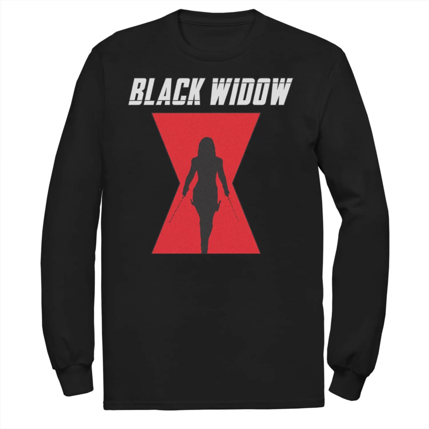 Мужская футболка с логотипом Marvel Black Widow и силуэтом цена и фото