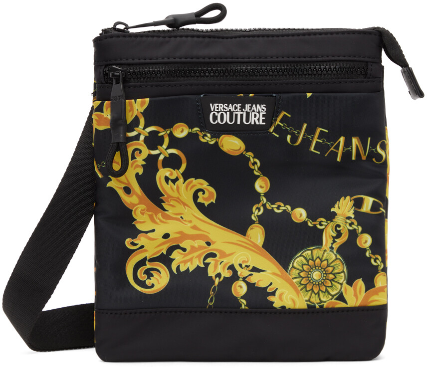 

Черная сумка-мессенджер Couture с цепочкой Versace Jeans Couture