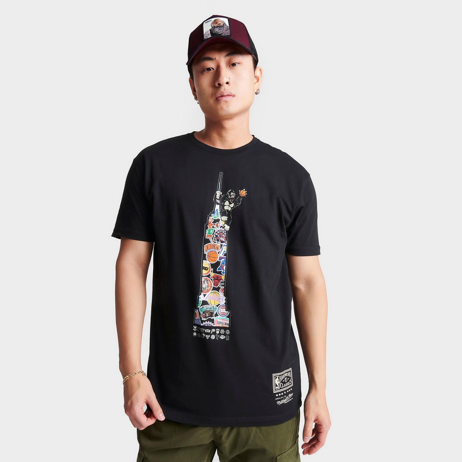 

Мужская футболка с рисунком Mitchell & Ness Empire King НБА, черный