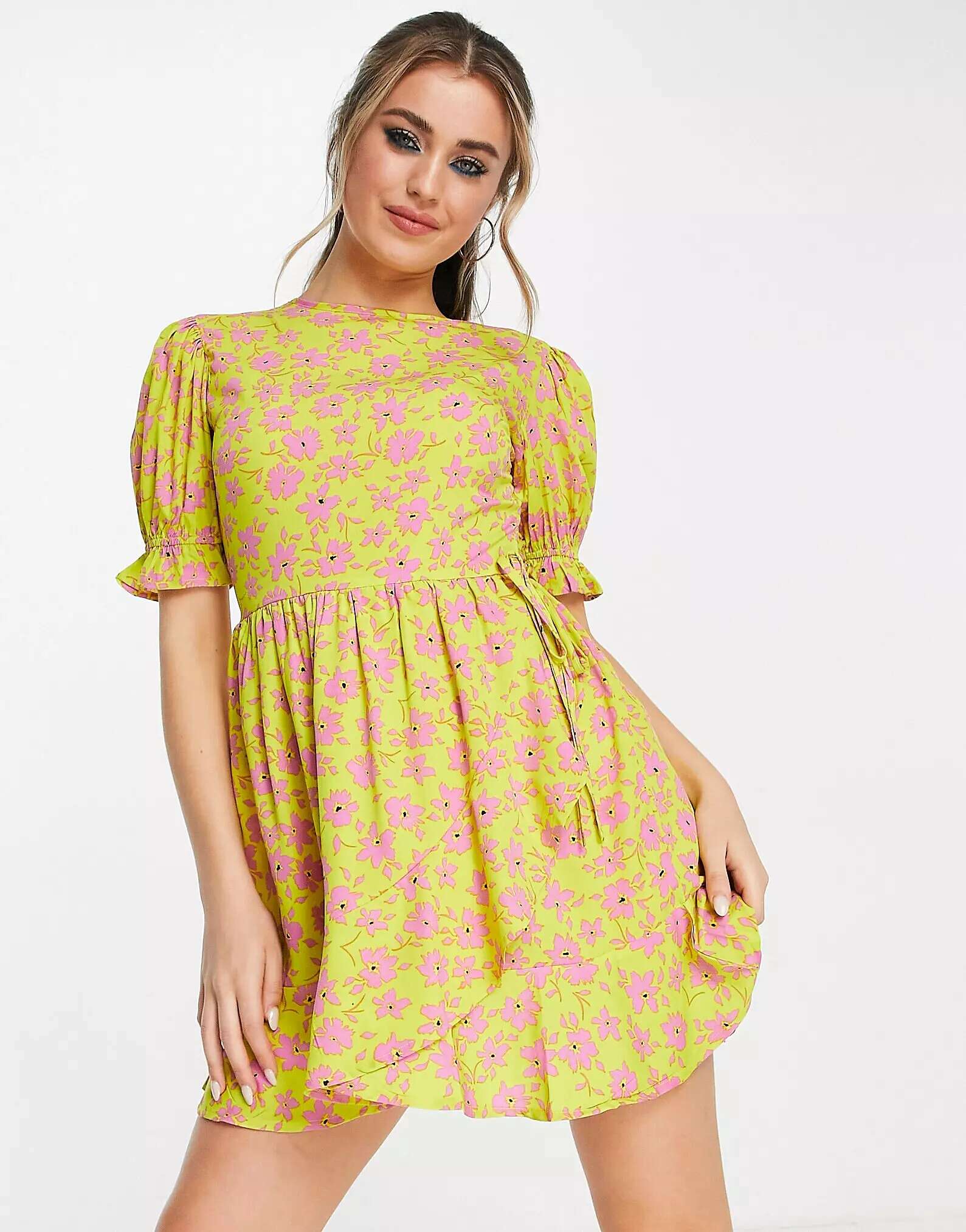 Мини-чайное платье Influence с цветочным принтом