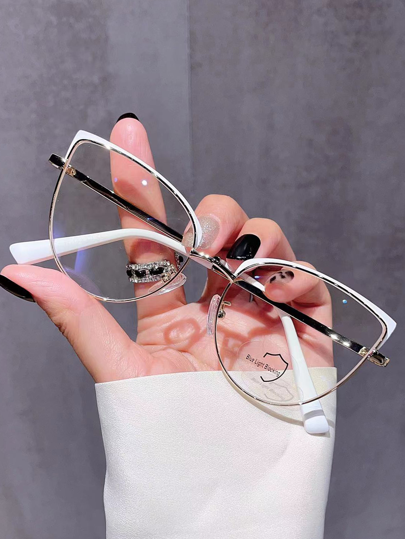 1 шт. женские очки «кошачий глаз» из нержавеющей стали модные фотохромные солнцезащитные очки кошачий глаз для женщин с защитой от синего света