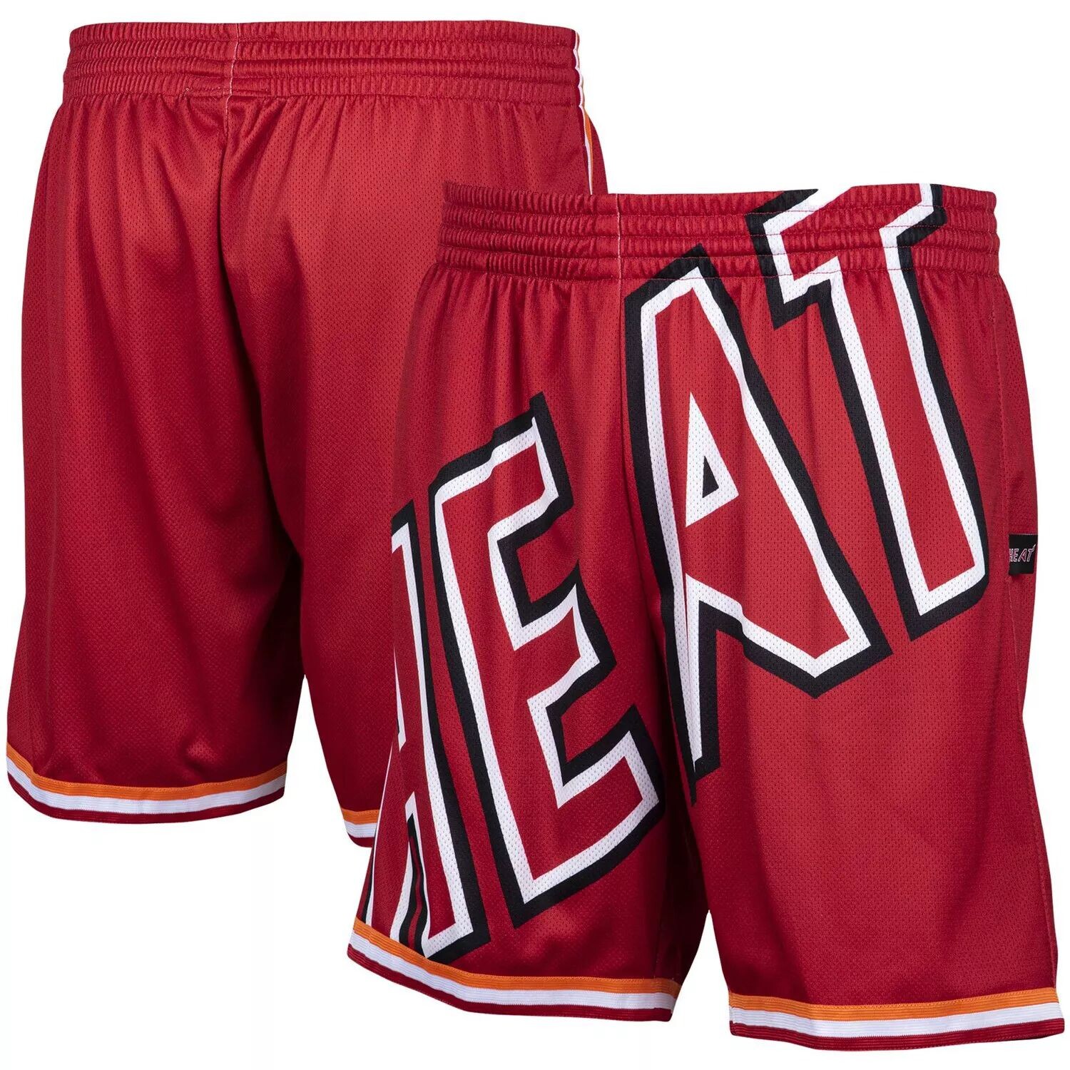 

Мужские шорты Mitchell & Ness Red Miami Heat Hardwood Classics Big Face 2.0