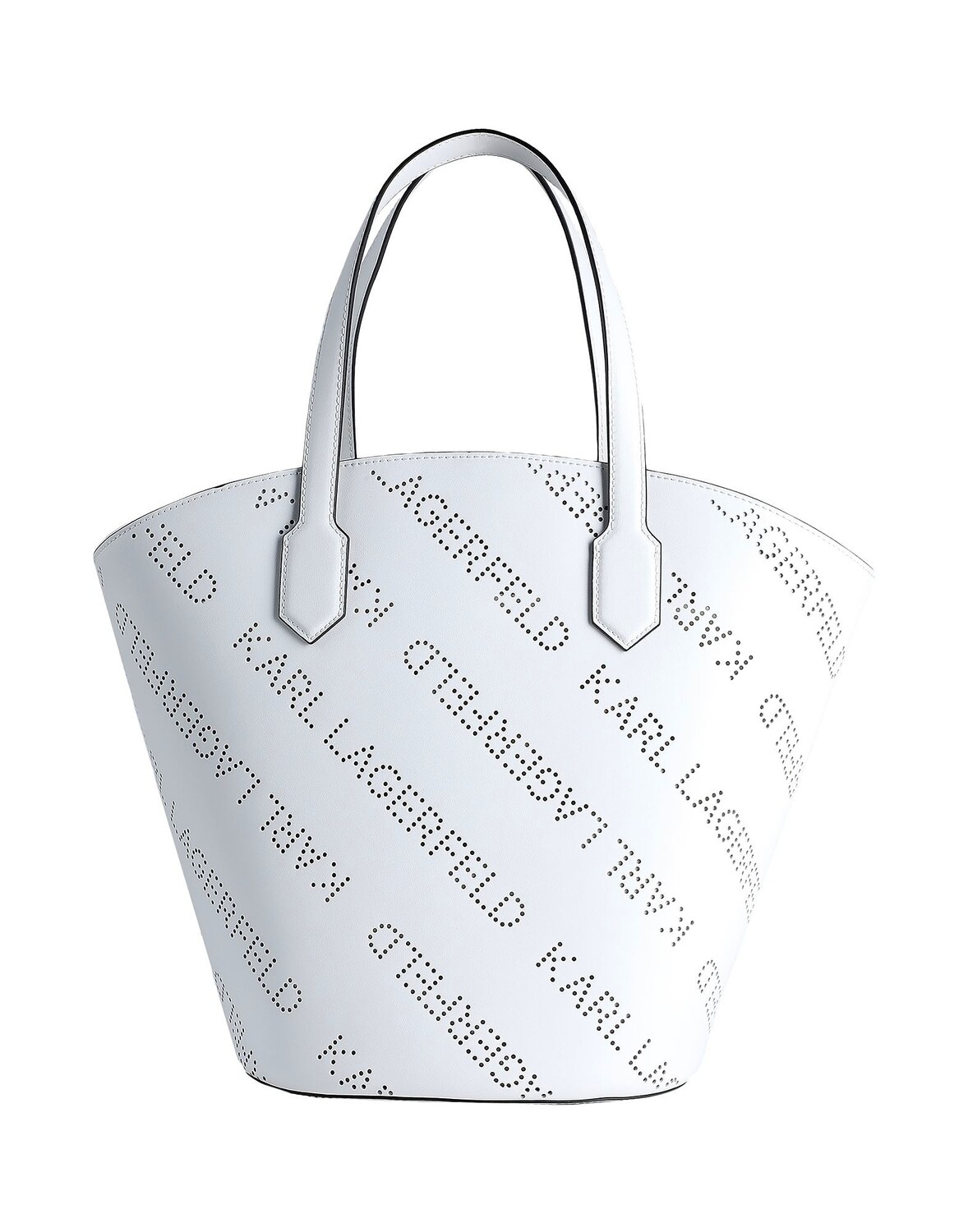 

Сумка тоут Karl Lagerfeld Punched logo large, белый