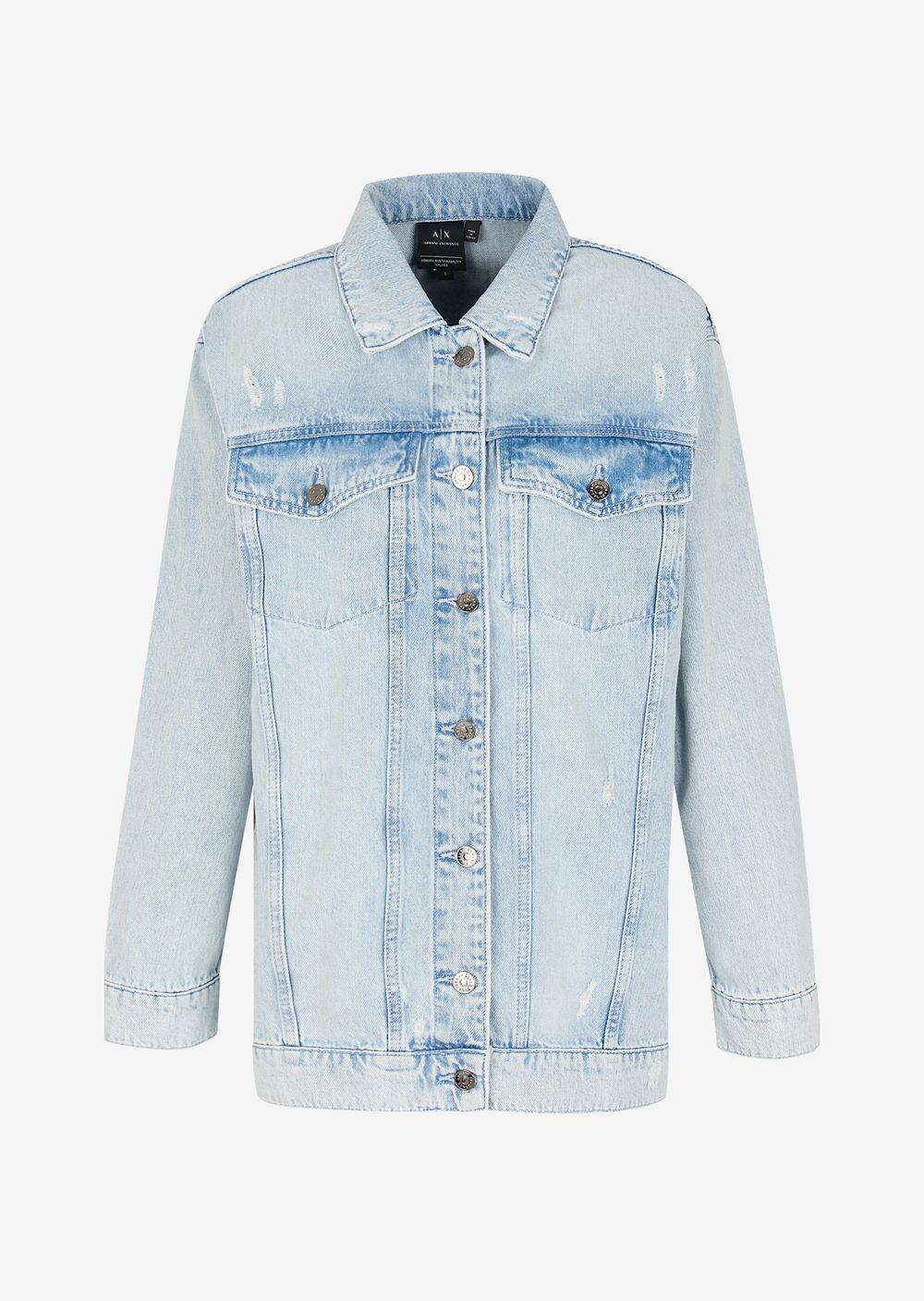 

Джинсовая куртка Armani Exchange, деним, Серый