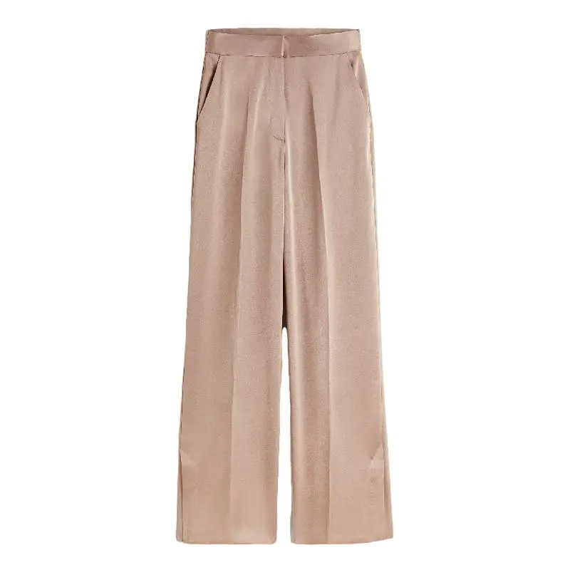 

Атласные брюки H&M, бежевый