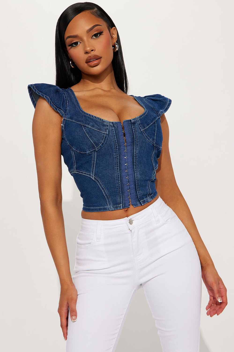 

Топ Fashion Nova GW22X2625, синий