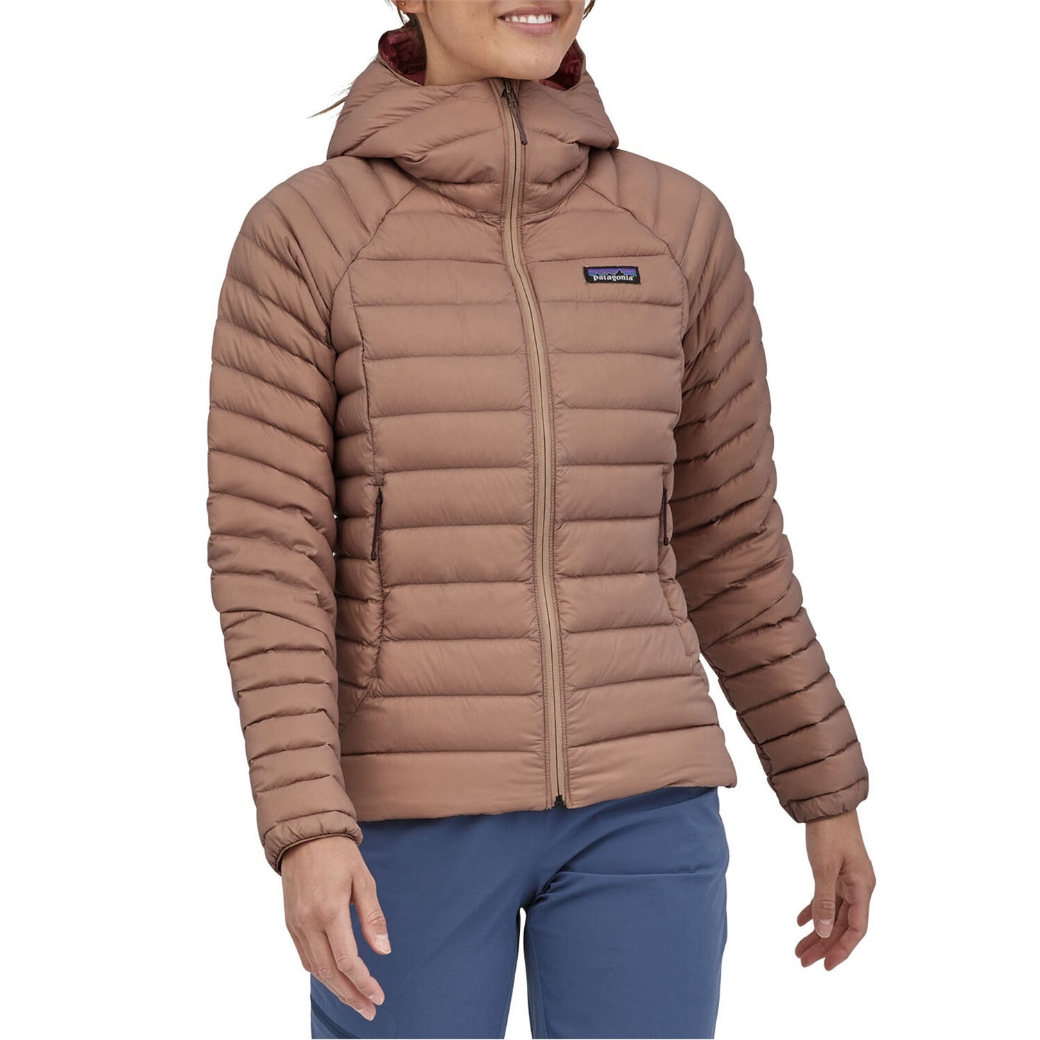 

Толстовка женская Patagonia с капюшоном, светло-красный