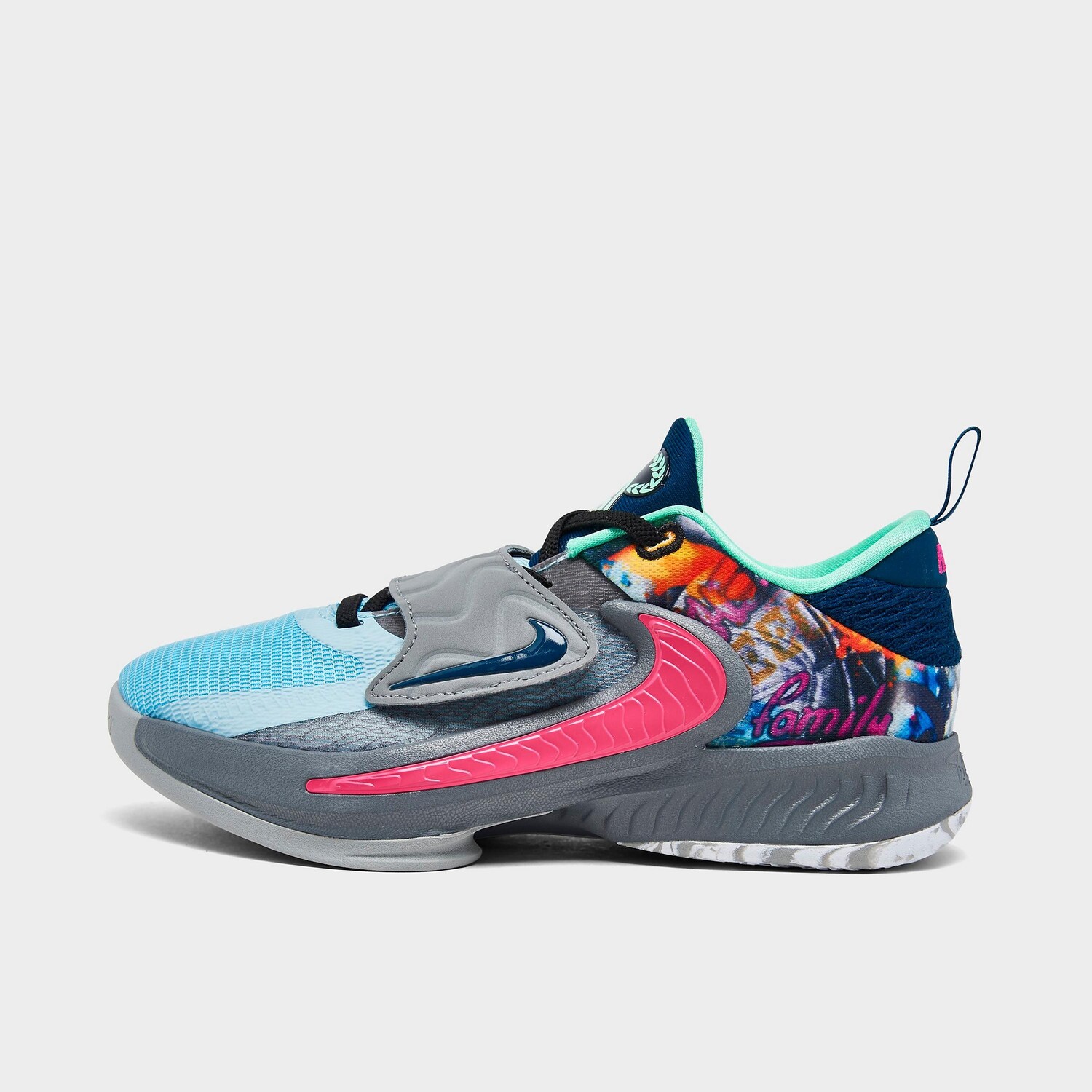 

Баскетбольные кроссовки Nike Freak 4 SE из эластичного кружева для маленьких детей, серый