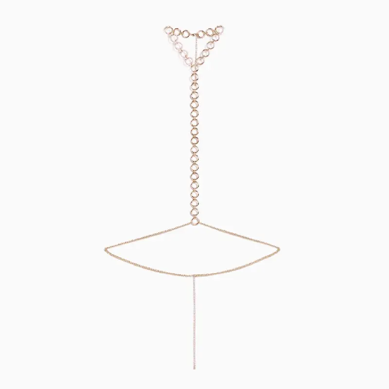

Цепочка для тела Bershka Harness With Circle, золотой