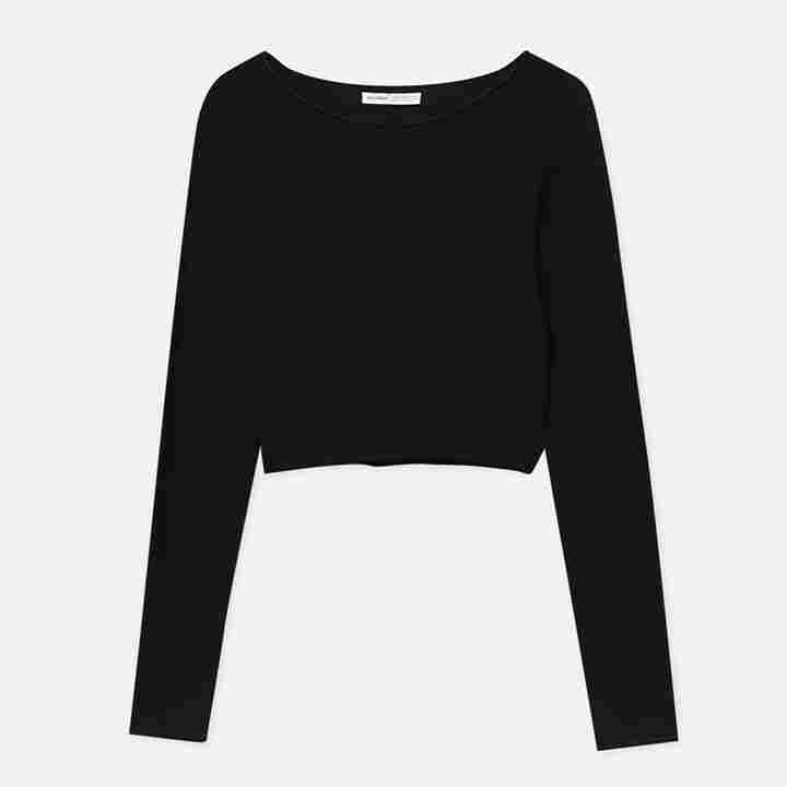 

Джемпер Pull&Bear Cropped, черный