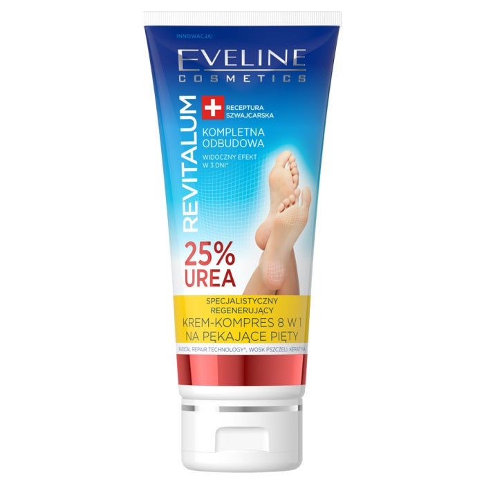цена Eveline Cosmetics Крем-компресс Revitalum 25% Urea регенерирующий 8в1 от трещин на пятках 100мл