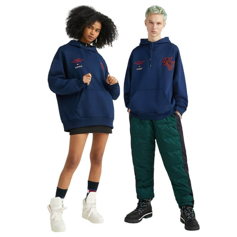 

Худи Tommy Hilfiger Tommy Collection Oversized, темно-синий