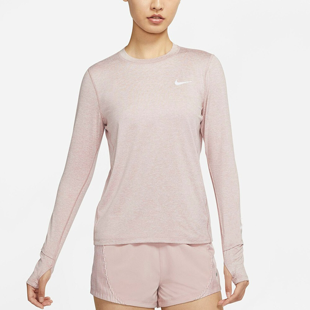 

Лонгслив Nike Sports Running Round Neck Solid Color, пудровый, Серый