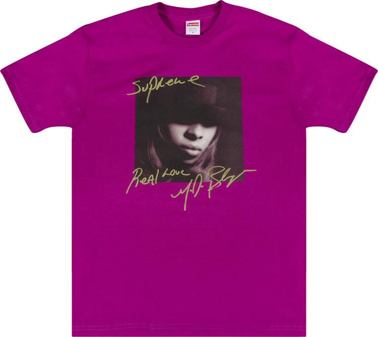Футболка Supreme Mary J. Blige T-Shirt 'Magenta', фиолетовый