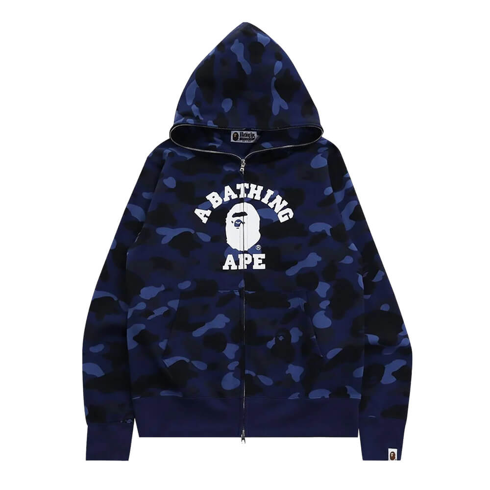 Толстовка Bape Color Camo College Full, синий - фото