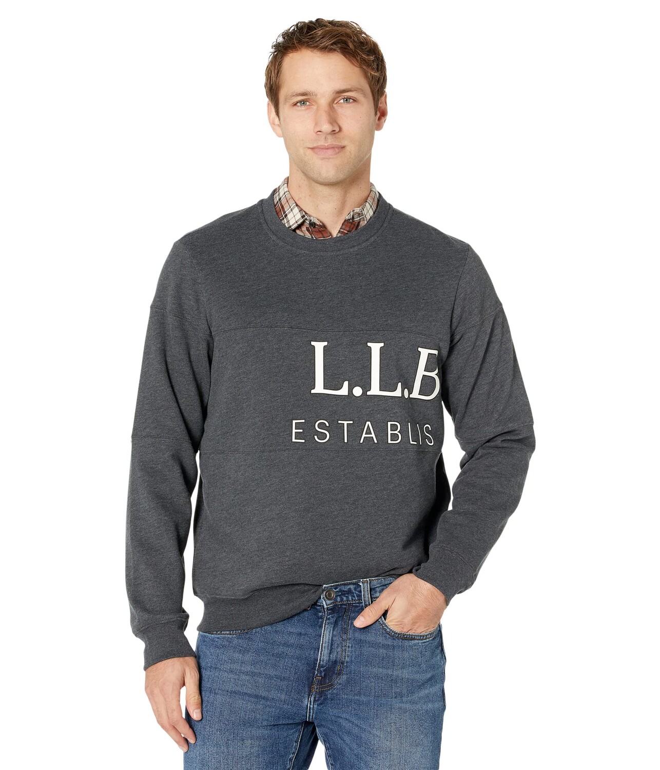 

Толстовка L.L.Bean, 1912 Sweatshirt Crew Neck Graphic Regular, Серый