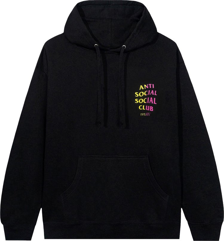 Худи Anti Social Social Club x retaW Hoodie 'Black', черный - фото