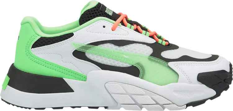 

Кроссовки Puma Wmns Hedra VR White Elektro Green, белый
