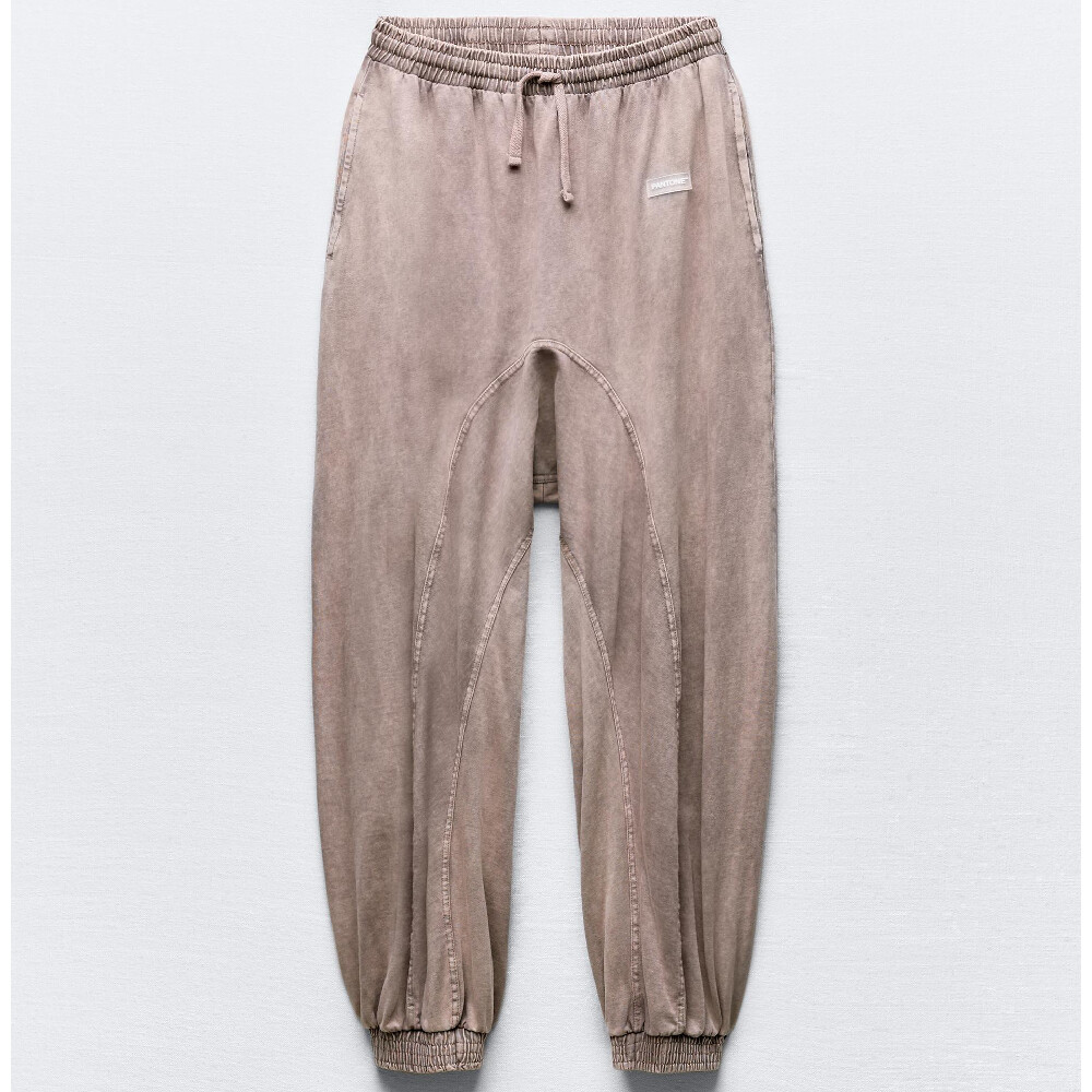 

Спортивные брюки Zara Heavy Cotton Pantone, лиловый