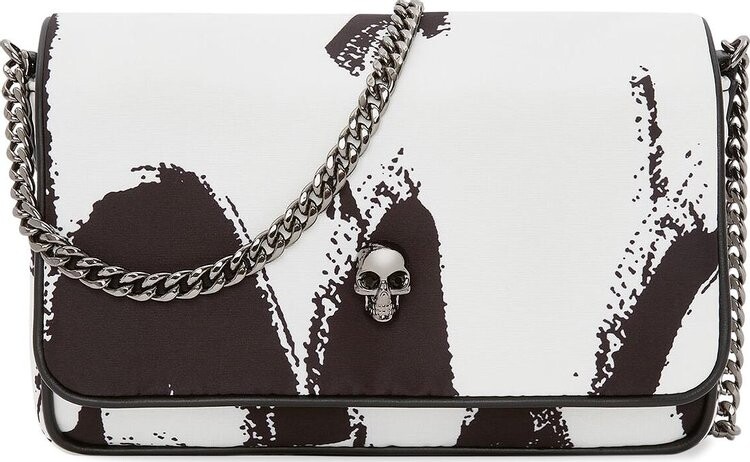 

Сумка Alexander McQueen Small Skull Bag Black/White, черный