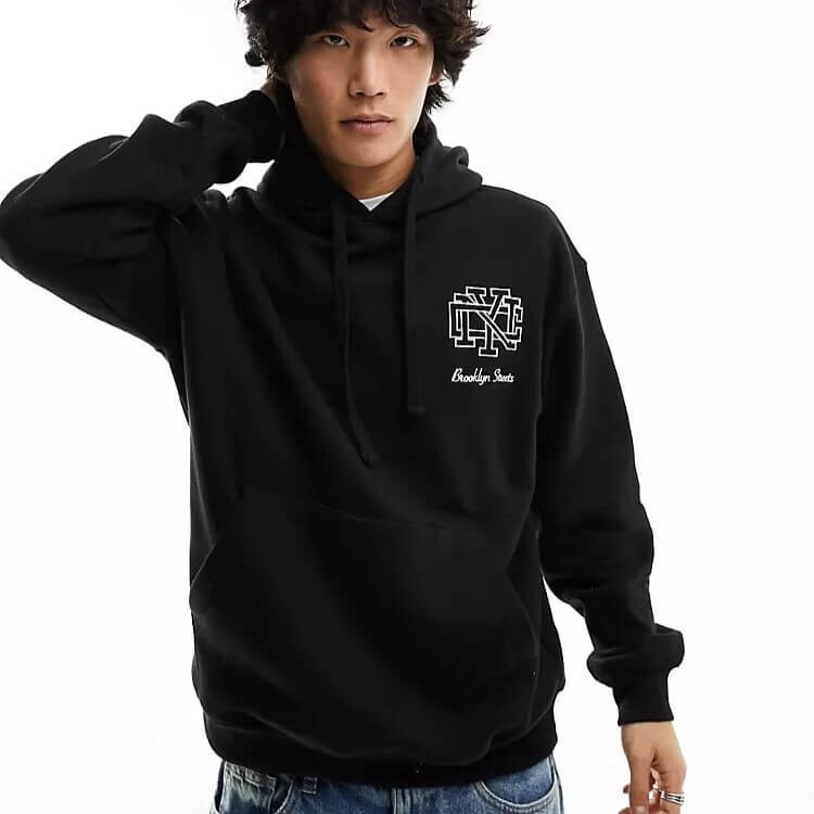 

Толстовка Pull&Bear New York Printed, черный