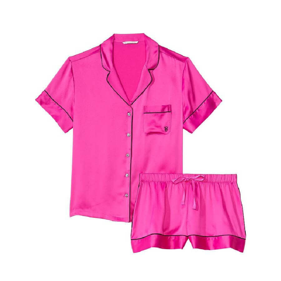

Пижама Victoria's Secret Satin Short, фуксия