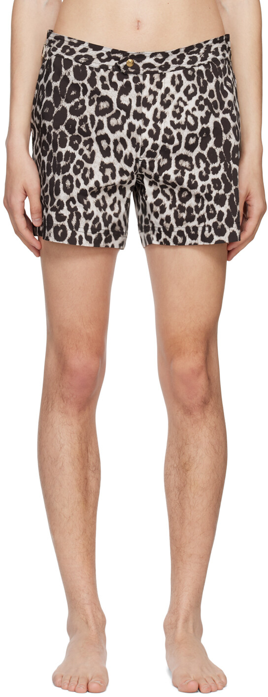 

Коричневые плавки с леопардовым принтом Off-White TOM FORD