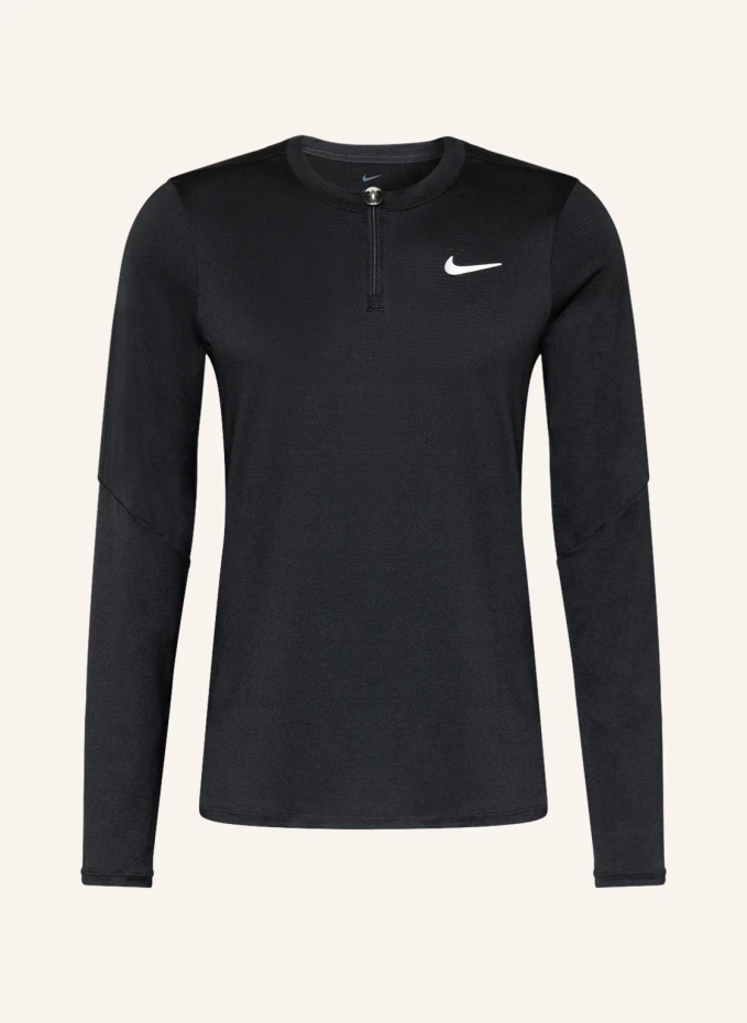 Длинный рукав court dri-fit advantage из сетки Nike, черный