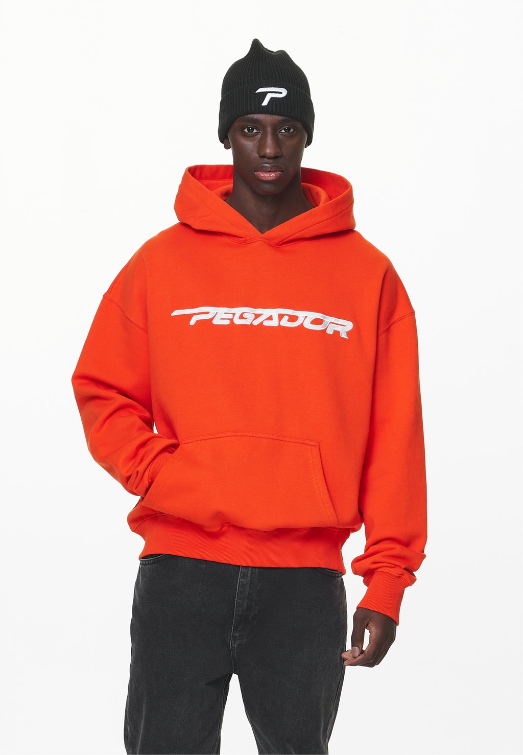 Толстовка Manor Oversized Hoodie Pegador, цвет washed signal red white signal lamp red