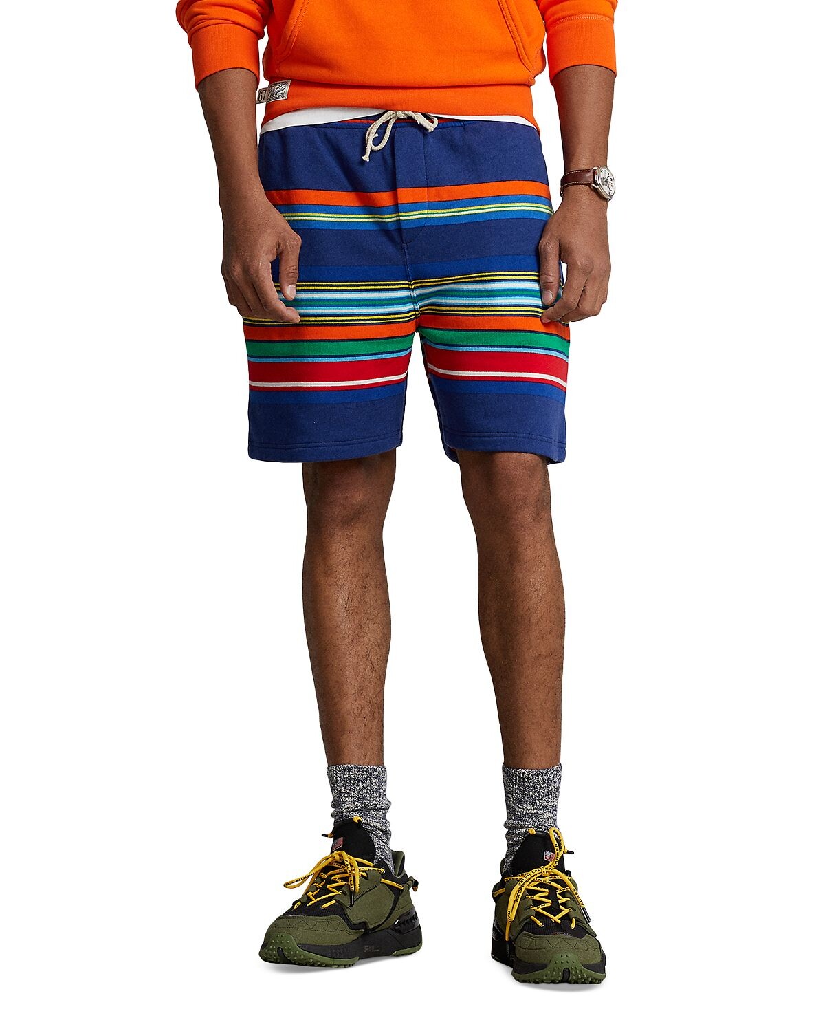 

Мужские флисовые шорты в полоску шириной 6 1/2 дюйма Polo Ralph Lauren, мульти