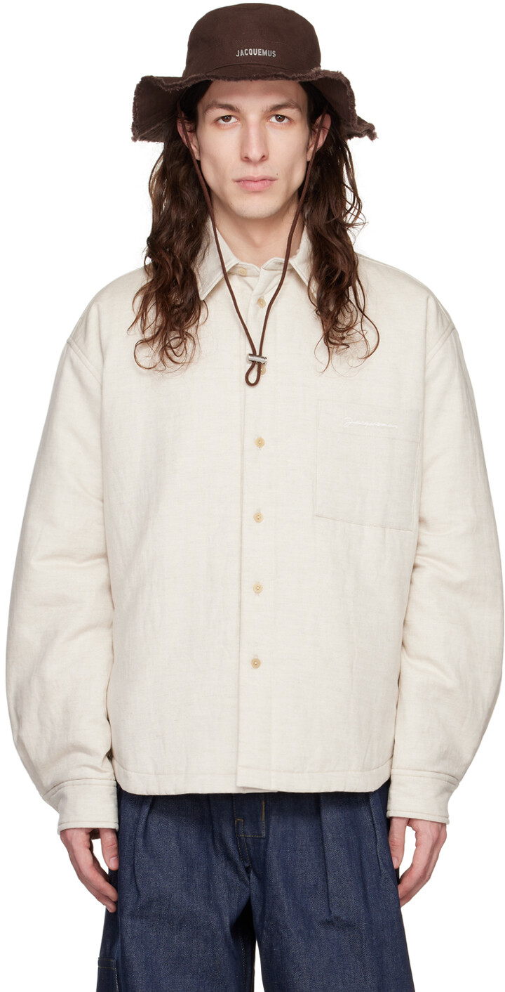 

Бежевая рубашка Le Papier 'La Chemise Boulanger' Jacquemus