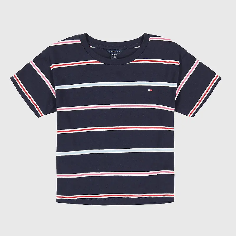 

Футболка Tommy Hilfiger Big Kids' Stripe, темно-синий
