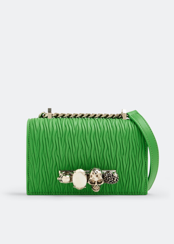 

Сумка кросс-боди ALEXANDER MCQUEEN Mini jewelled satchel, зеленый