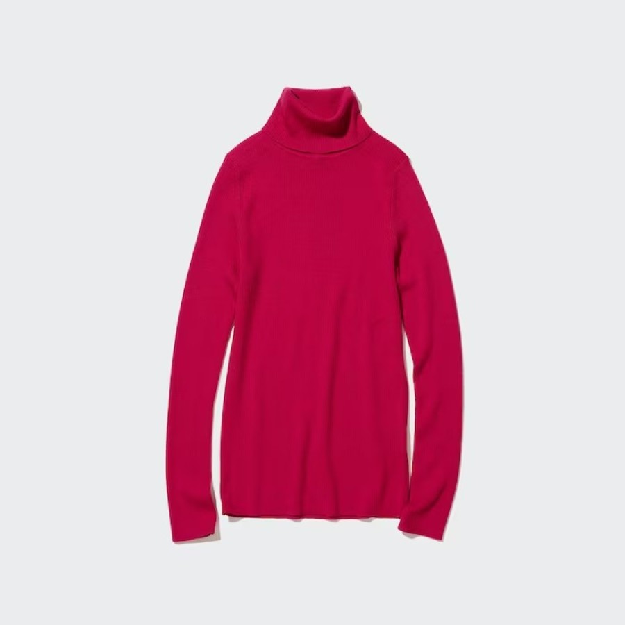 

Водолазка Uniqlo Heattech Extra Fine Merino, темно-розовый