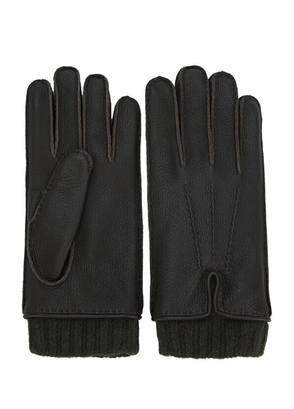 

Зеленые мужские кожаные перчатки Mazzoleni Gloves