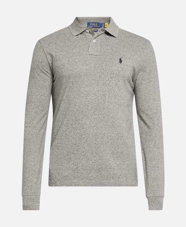 

Рубашка-поло с длинными рукавами Polo Ralph Lauren, серый