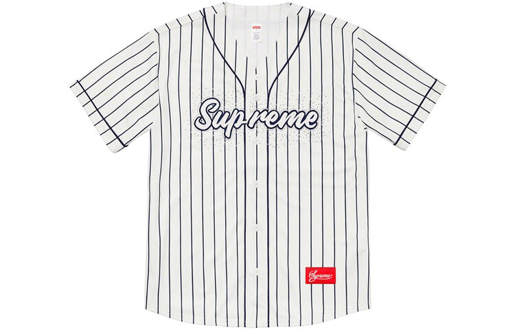 

Бейсбольная майка унисекс Supreme, цвет Striped white