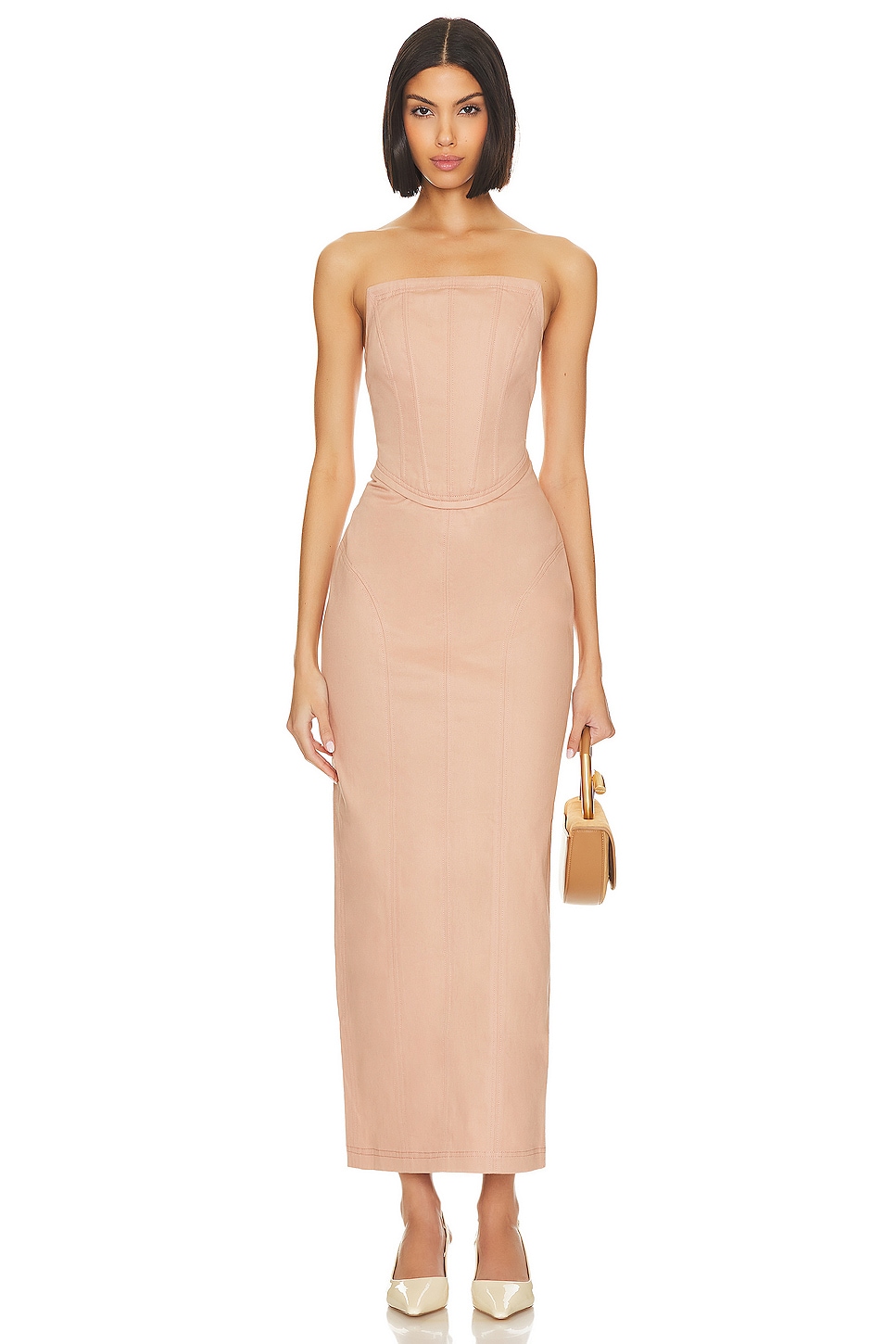 Платье макси LPA Livia Corset, цвет Dusty Rose dusty rose перстень из розового золота dusty flat