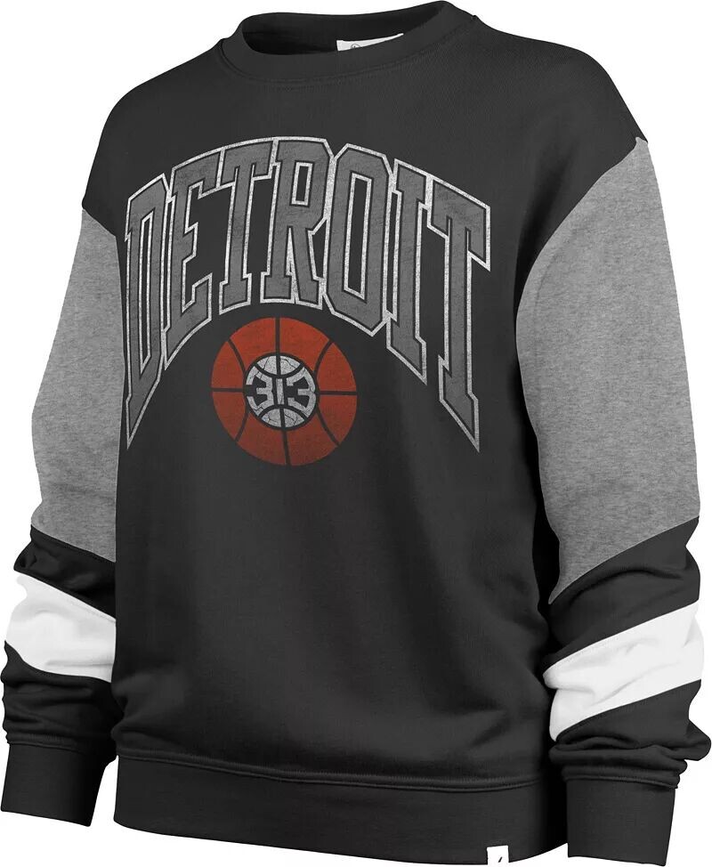

Женский брендовый свитер '47 City Edition 2023-24 Detroit Pistons Nova с круглым вырезом