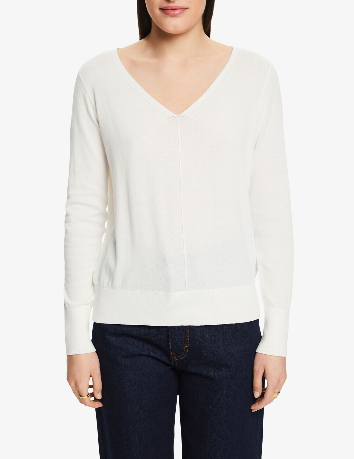 

Хлопковый джемпер ESPRIT, белый