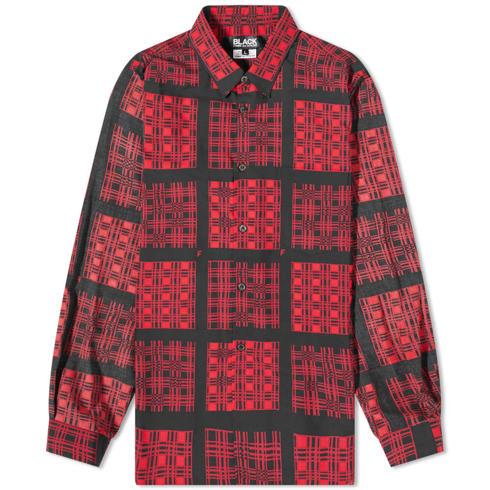 

Черная рубашка с принтом Comme des Garçons Black x Filip Pagowski, черный/красный