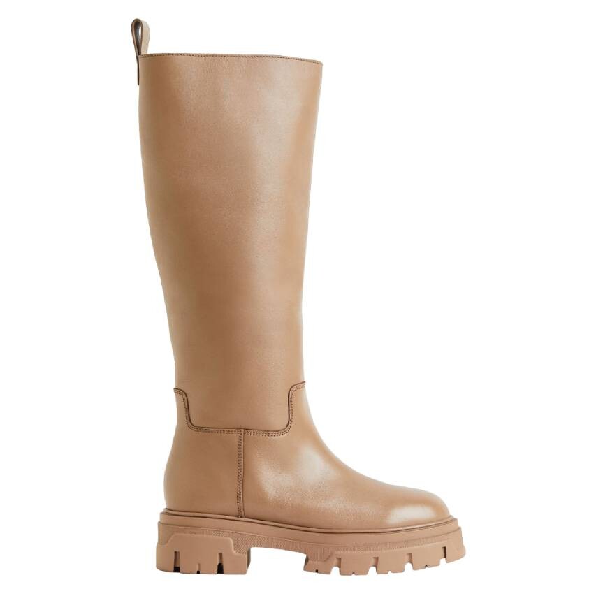 

Сапоги H&M Knee-High Leather, бежевый