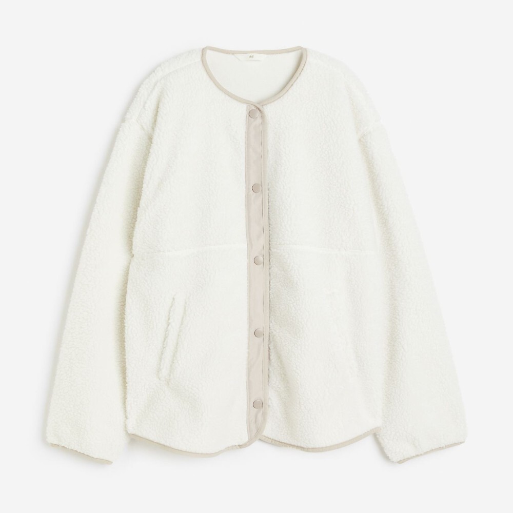 

Куртка H&M Teddy Fleece, кремовый, Бежевый