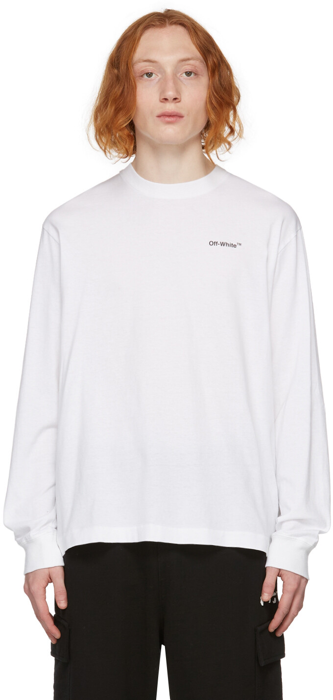 

Белая футболка с длинным рукавом Caravaggio Arrow Off-White
